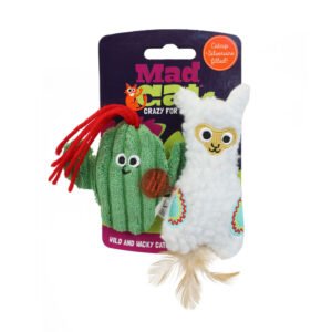Mad Cat Lucky Llama Catnip & Silvervine Cat Toy, 2-Pack