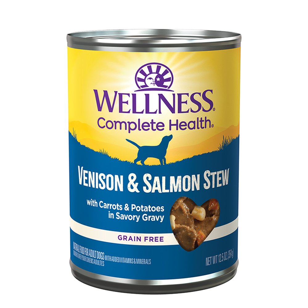 Wellness Complete Health Venison & Salmon Stew w/ Carrots & Potatoes In Savory Gravy Canned Dog Food