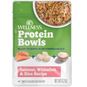 Wellness Protein Bowls Salmon, Whitefish & Rice Recipe Adult Whole Meat Wet Dog Food
