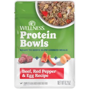 Wellness Protein Bowls Beef, Red Pepper & Egg Recipe Adult Whole Meat Wet Dog Food