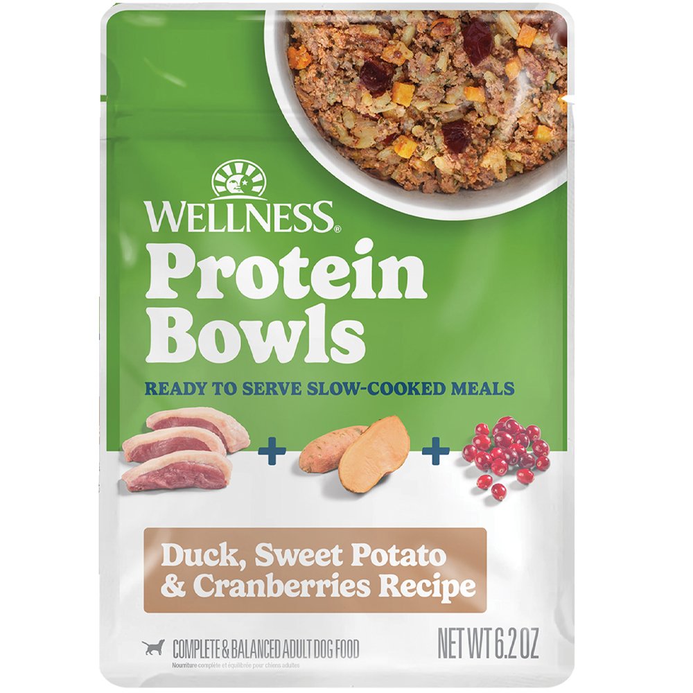 Wellness Protein Bowls Duck, Sweet Potato & Cranberries Recipe Adult Whole Meat Wet Dog Food