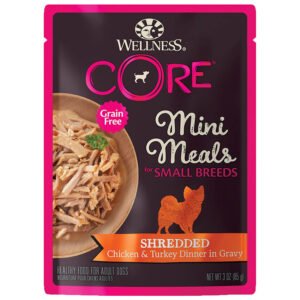 Wellness CORE Small Breed Mini Meals Shredded Chicken & Turkey Dinner in Gravy Wet Dog Food