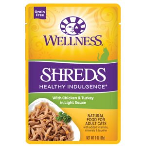 Wellness Shreds w/ Chicken & Turkey in Light Sauce Adult Wet Cat Food
