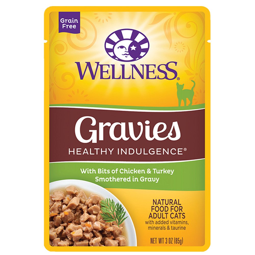Wellness Gravies w/ Bits of Chicken & Turkey Smothered in Gravy Adult Wet Cat Food