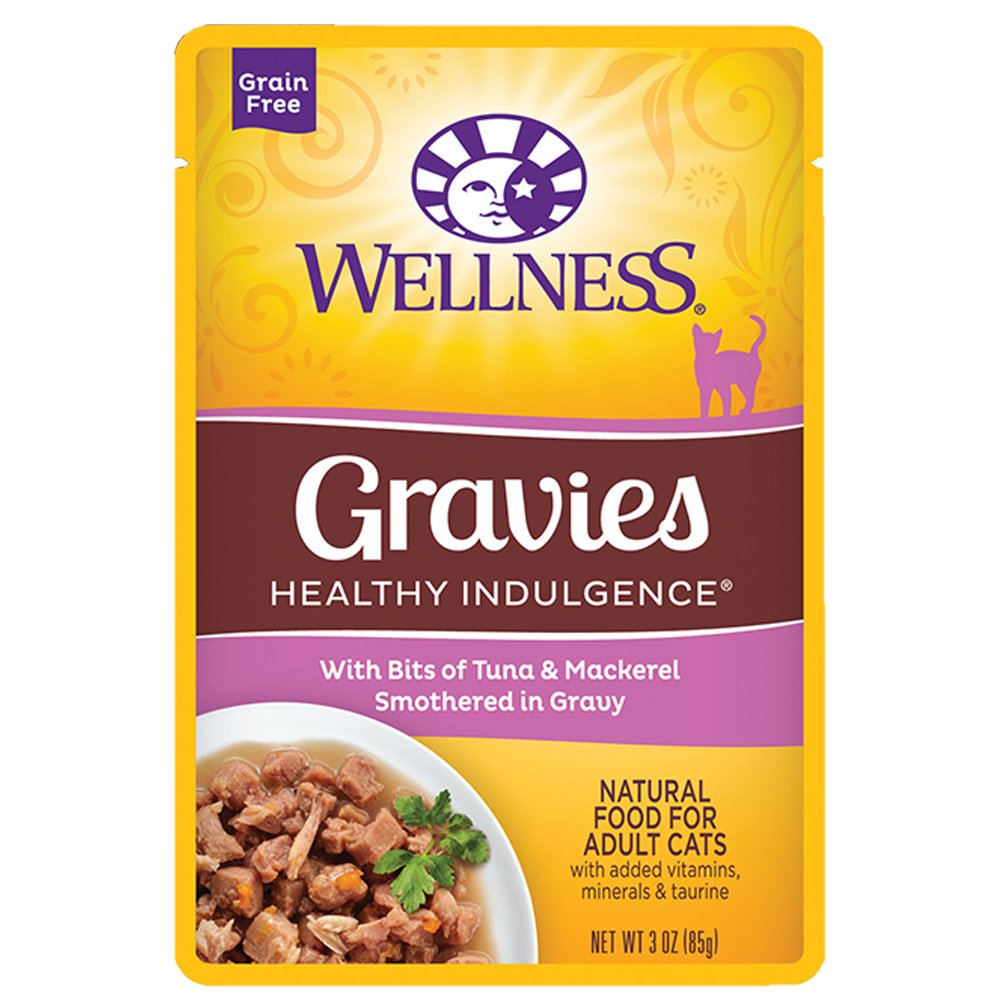 Wellness Gravies w/ Bits of Tuna & Mackerel Smothered in Gravy Adult Wet Cat Food