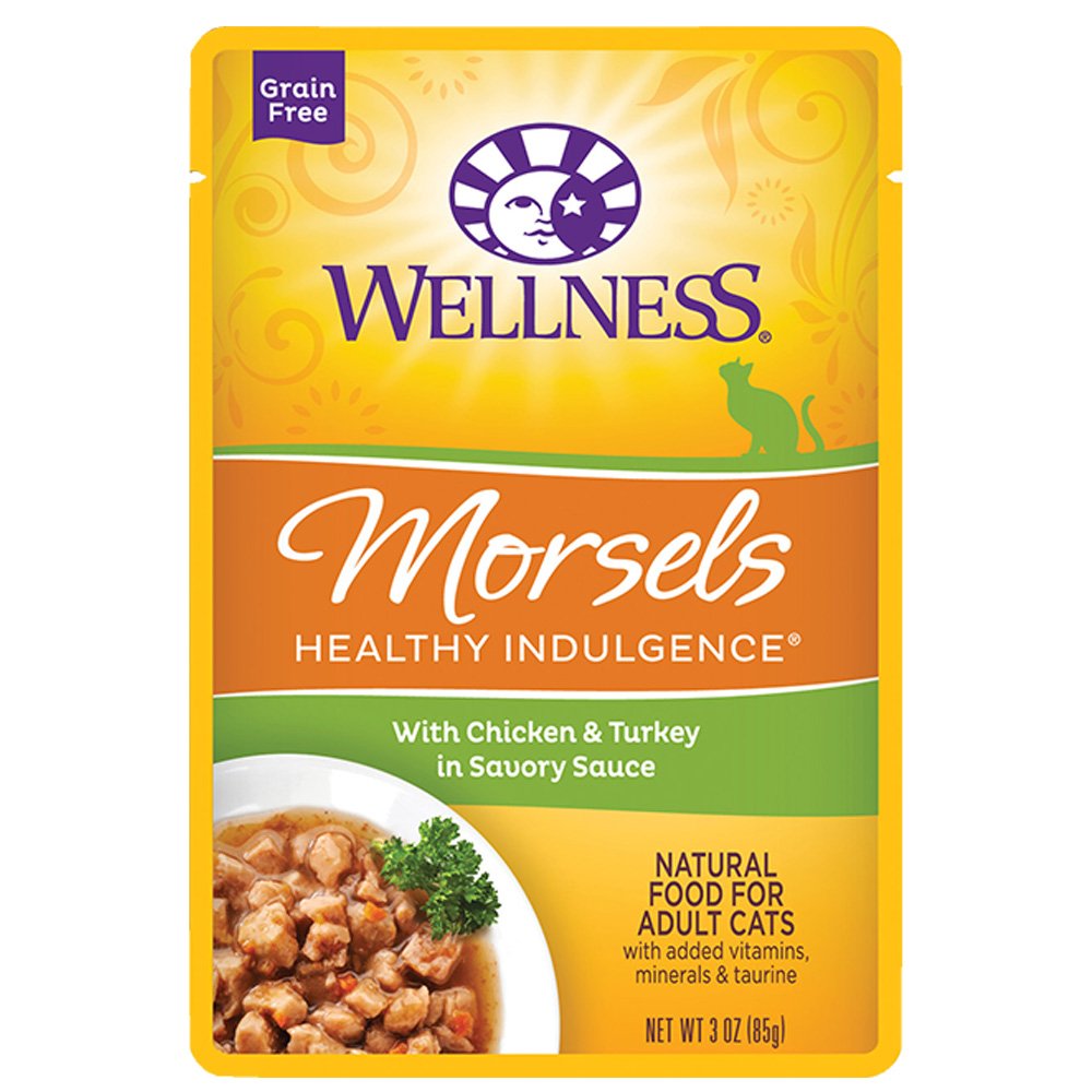 Wellness Morsels w/ Chicken & Turkey in Savory Sauce Adult Wet Cat Food