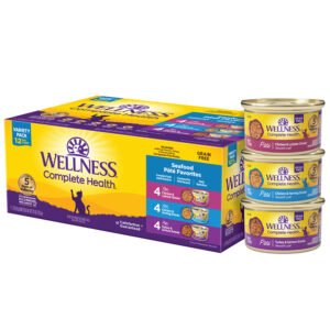 Wellness Complete Health Grain Free Seafood Pate Favorites Variety Pack Canned Cat Food