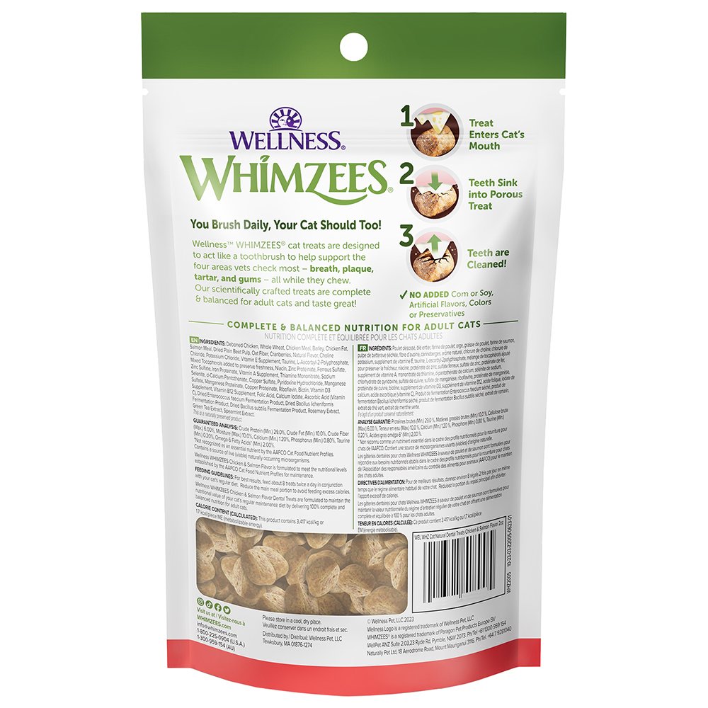 Whimzees Chicken & Salmon Flavor Natural Cat Dental Treats - Image 3