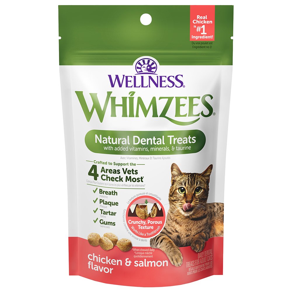 Whimzees Chicken & Salmon Flavor Natural Cat Dental Treats