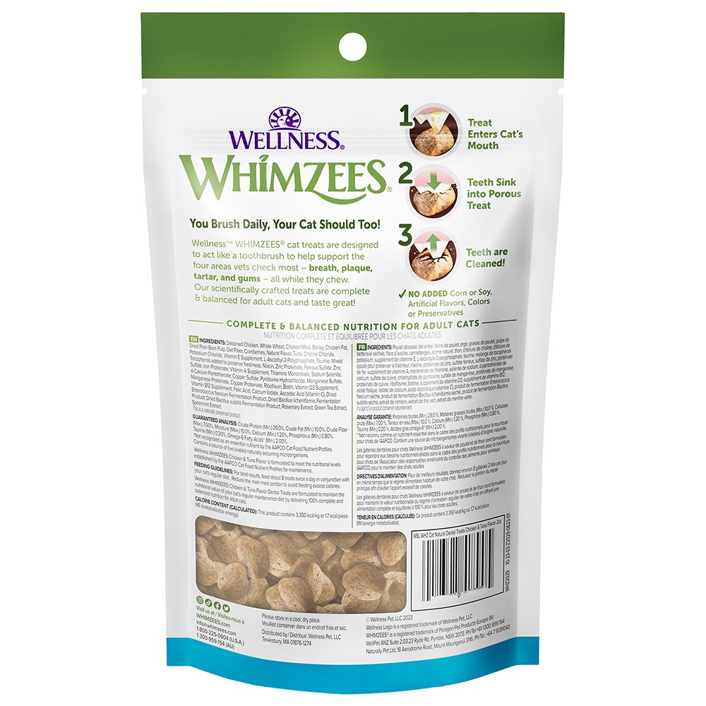 Whimzees Chicken & Tuna Flavor Natural Cat Dental Treats - Image 3