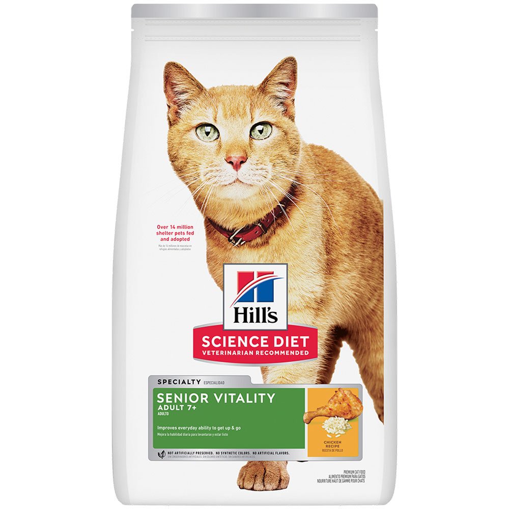 Hill's Science Diet Senior Vitality Chicken Recipe Adult 7+ Premium Dry Cat Food
