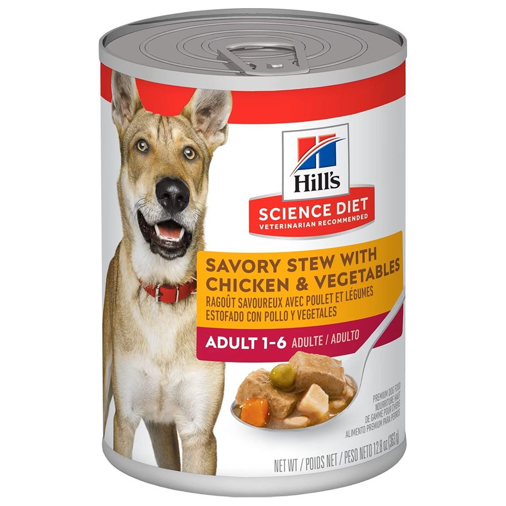 Hill's Science Diet Savory Stew w/ Chicken & Vegetables Adult 1-6 Premium Canned Dog Food