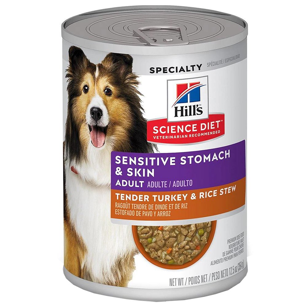 Hill's Science Diet Sensitive Stomach & Skin Tender Turkey & Rice Stew Adult Premium Canned Dog Food