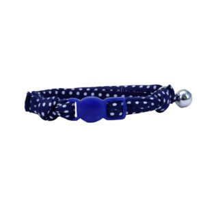 Lil Pals Navy Dots Round Kitten Collar