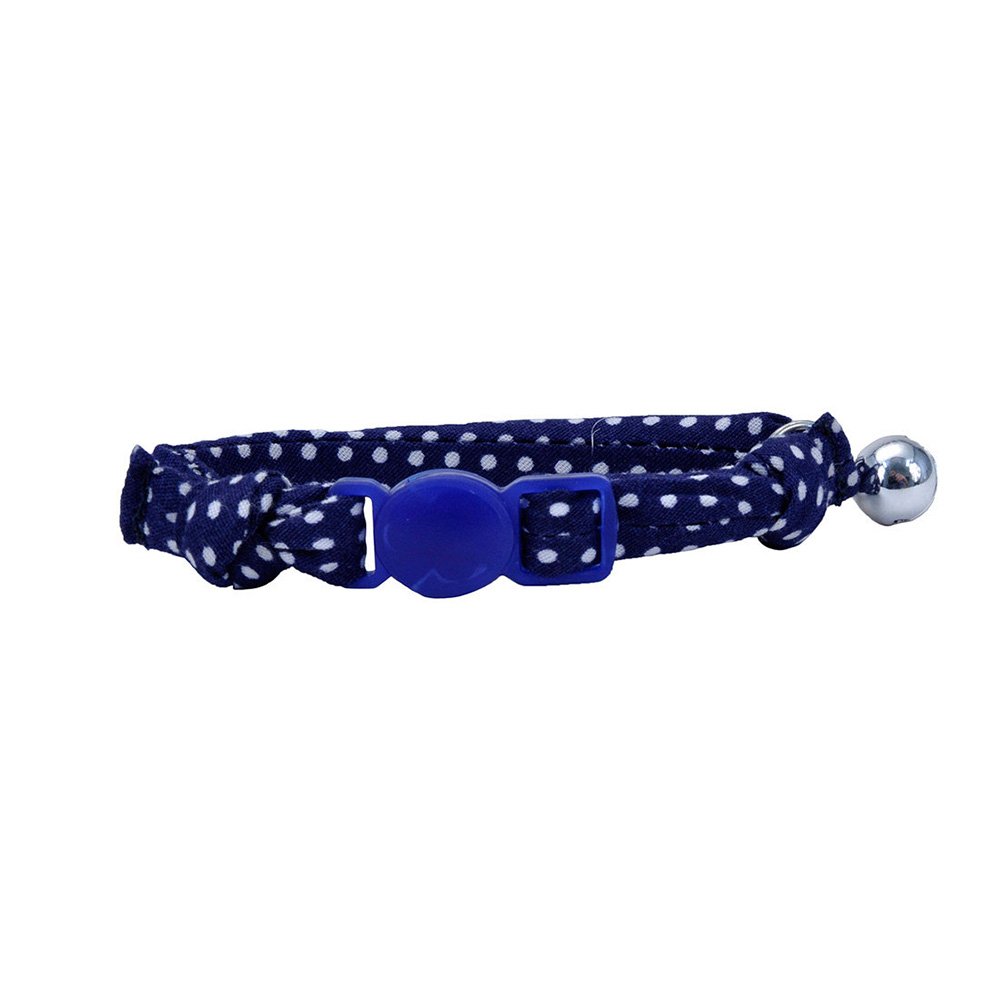 Lil Pals Navy Dots Round Kitten Collar