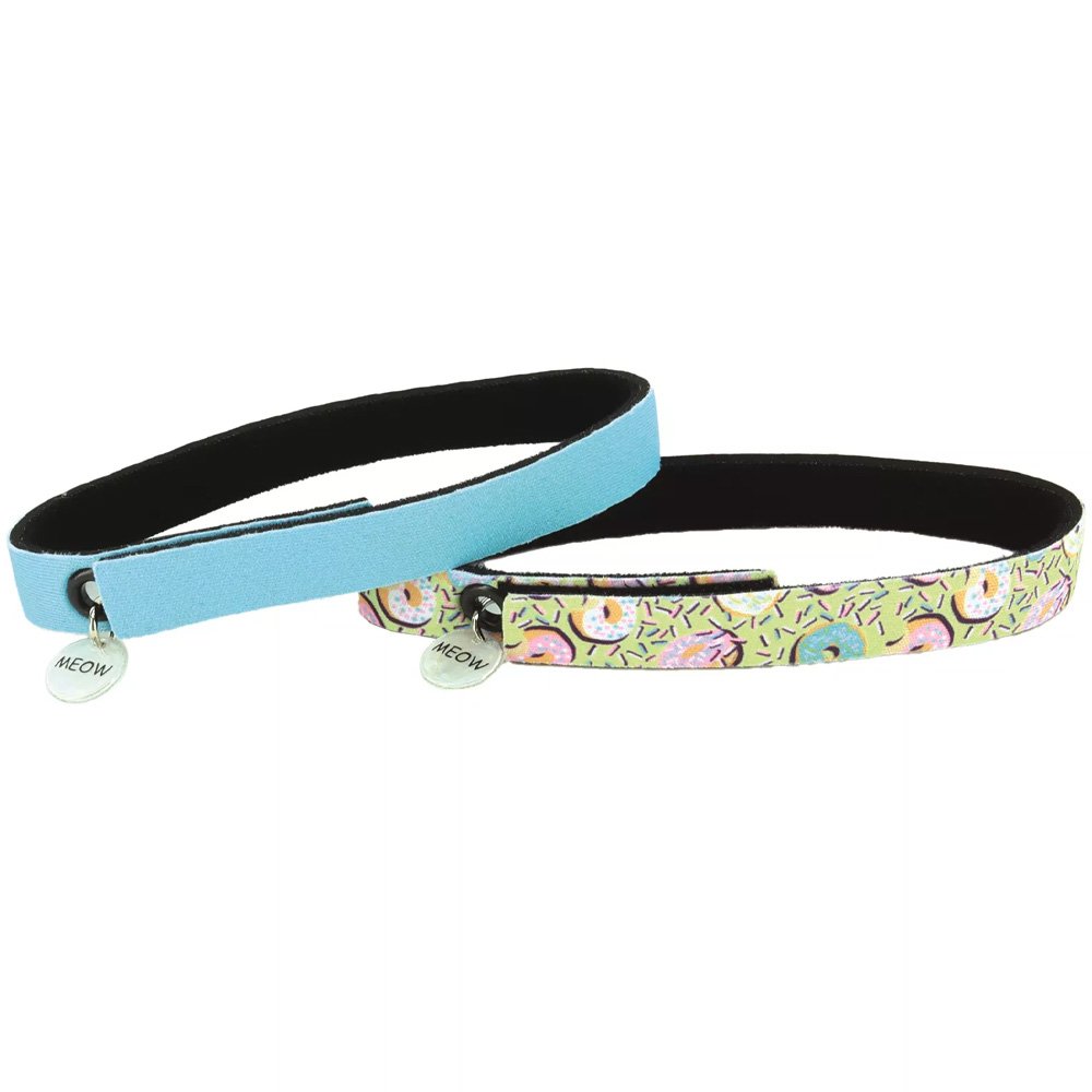Coastal ElastaCat Donuts & Blue Flex Fit Cat Safety Collar, 2-Pack - Image 2