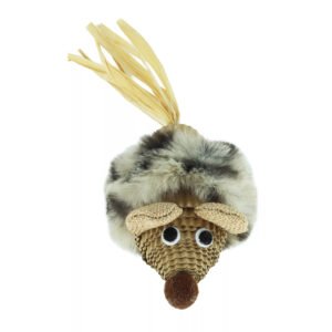 Turbo Natural Fluffy Mouse Batting Cat Toy
