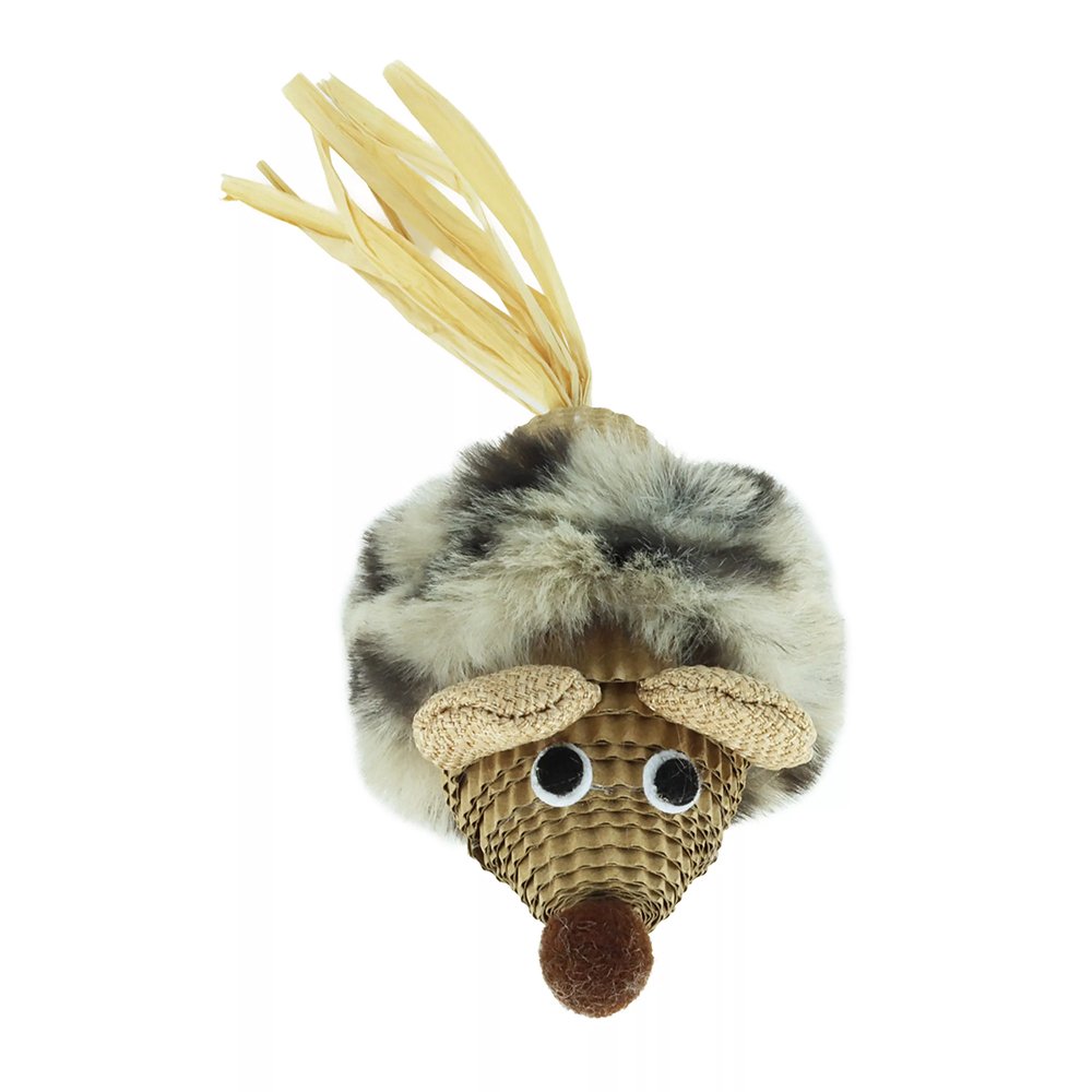 Turbo Natural Fluffy Mouse Batting Cat Toy