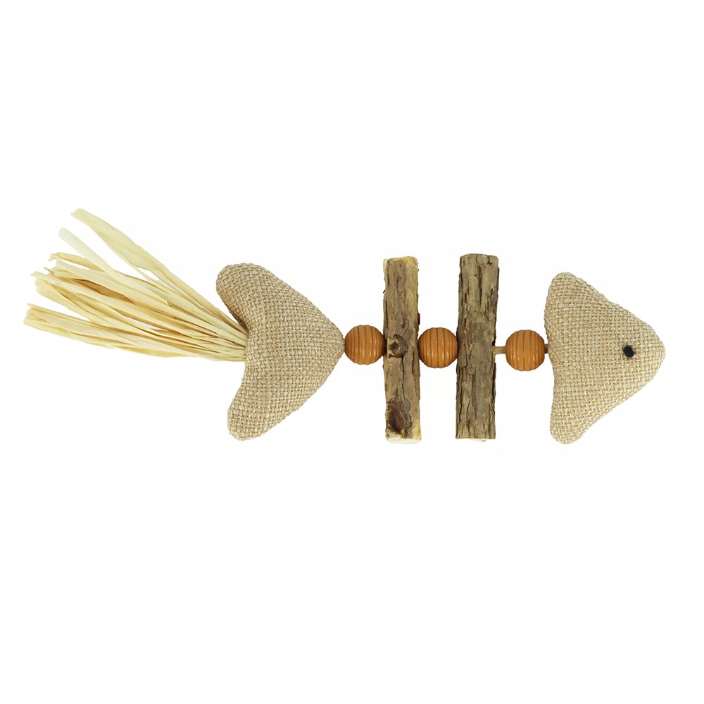 Turbo Brown Fish Dangle Interactive Cat Toy