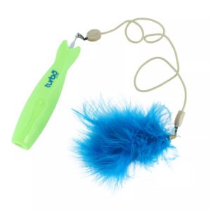 Turbo Telescoping Wand w/ LED Pointer Interactive Cat Toy