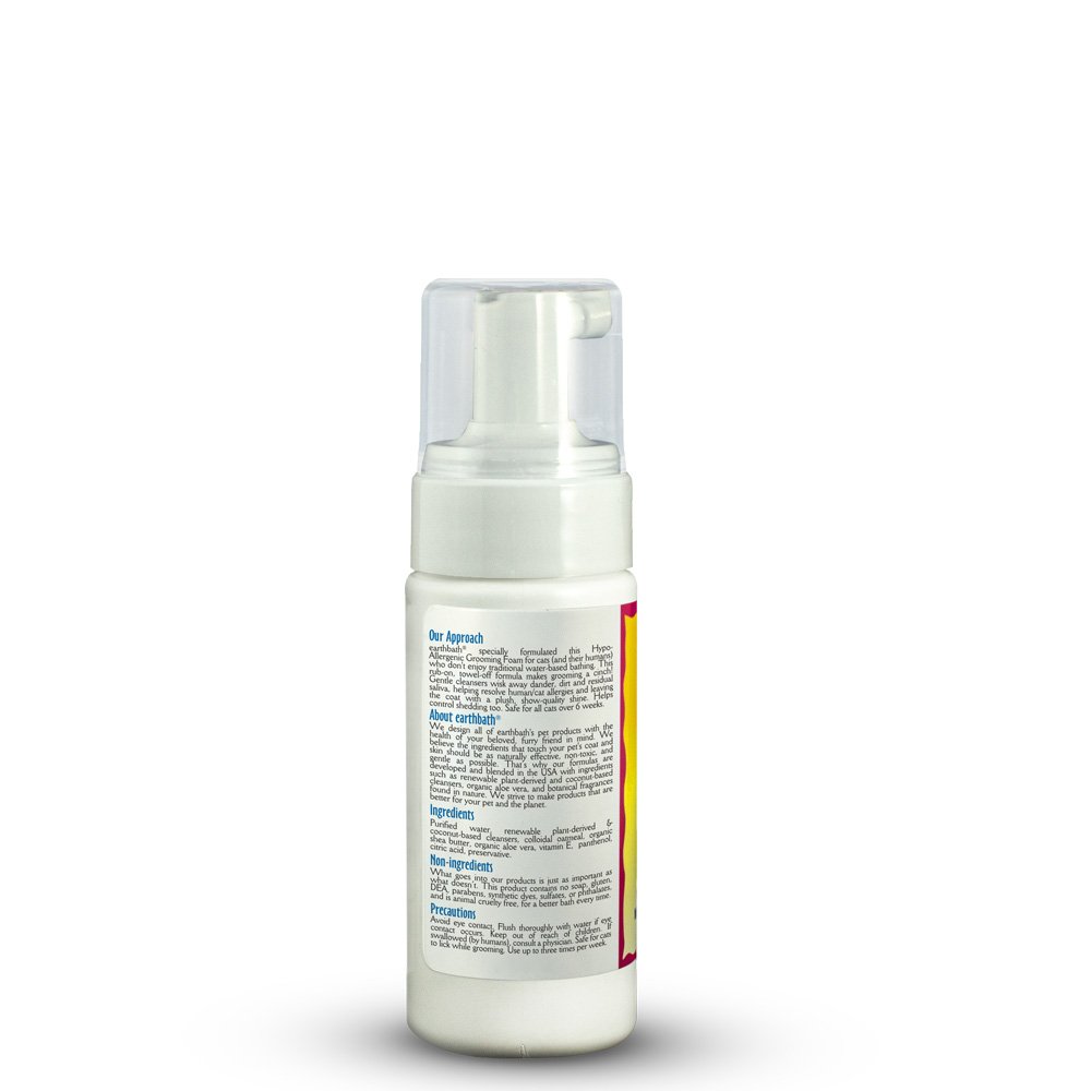 Earthbath Hypo-Allergenic, Fragrance Free Grooming Foam for Cats - Image 2