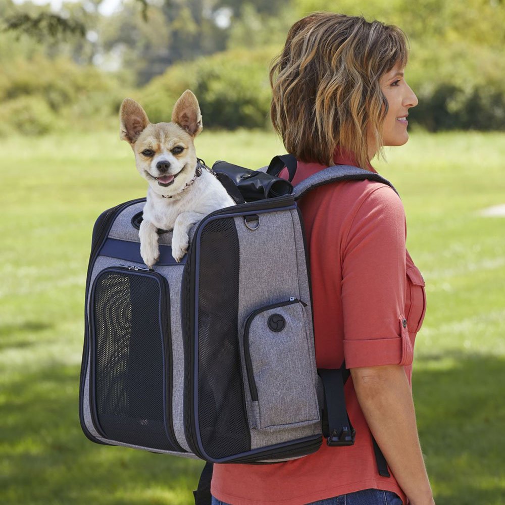 MidWest Day Tripper Gray Pet Backpack Carrier - Image 3