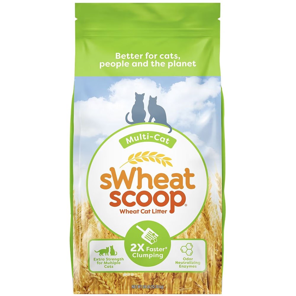 sWheat Scoop Multi-Cat 2x Faster Clumping Wheat Cat Litter