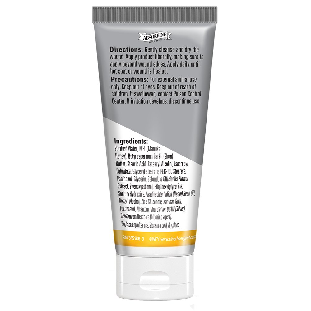Silver Honey Hot Spot & Wound Care Extra Strength Antimicrobial Ointment for Dogs & Cats - Image 2