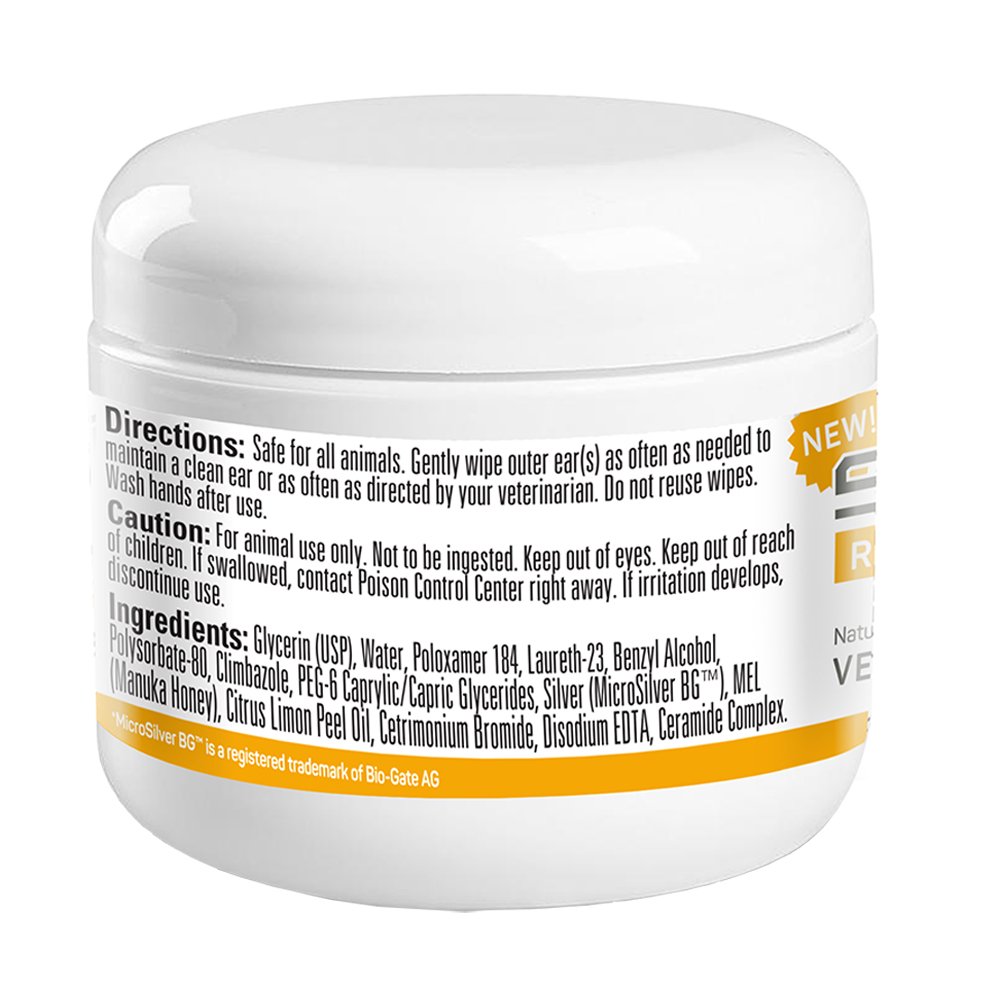 Silver Honey Rapid Ear Care Vet Strength Wipes for Dogs & Cats - Image 2