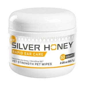 Silver Honey Rapid Ear Care Vet Strength Wipes for Dogs & Cats