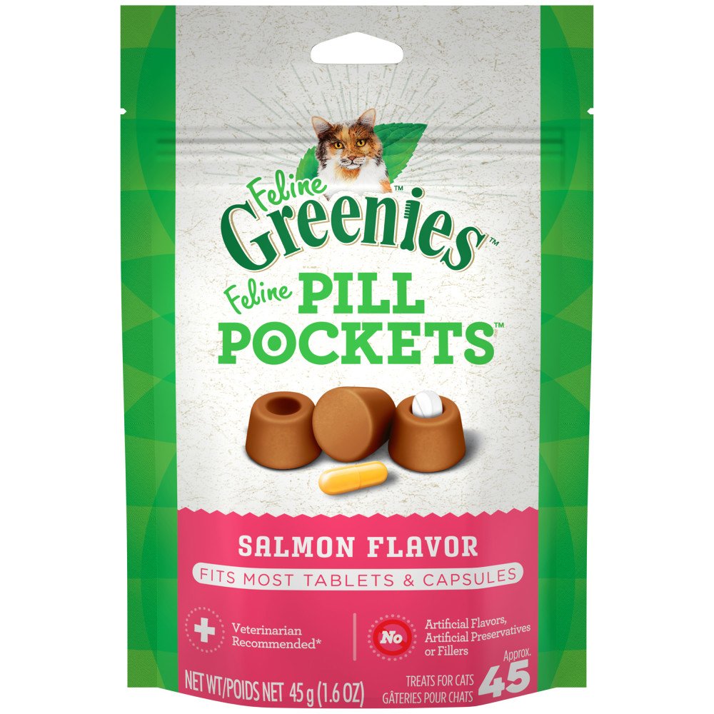 Feline Greenies Pill Pockets Salmon Flavor Soft Cat Treats