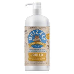 Grizzly Joint Aid w/ Glucosamine, Chondroitin, MSM, Krill Oil & Hyaluronic Acid Dog & Cat Food Supplement