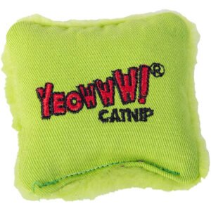 Yeowww! Green Pillow Catnip Filled Cat Toy