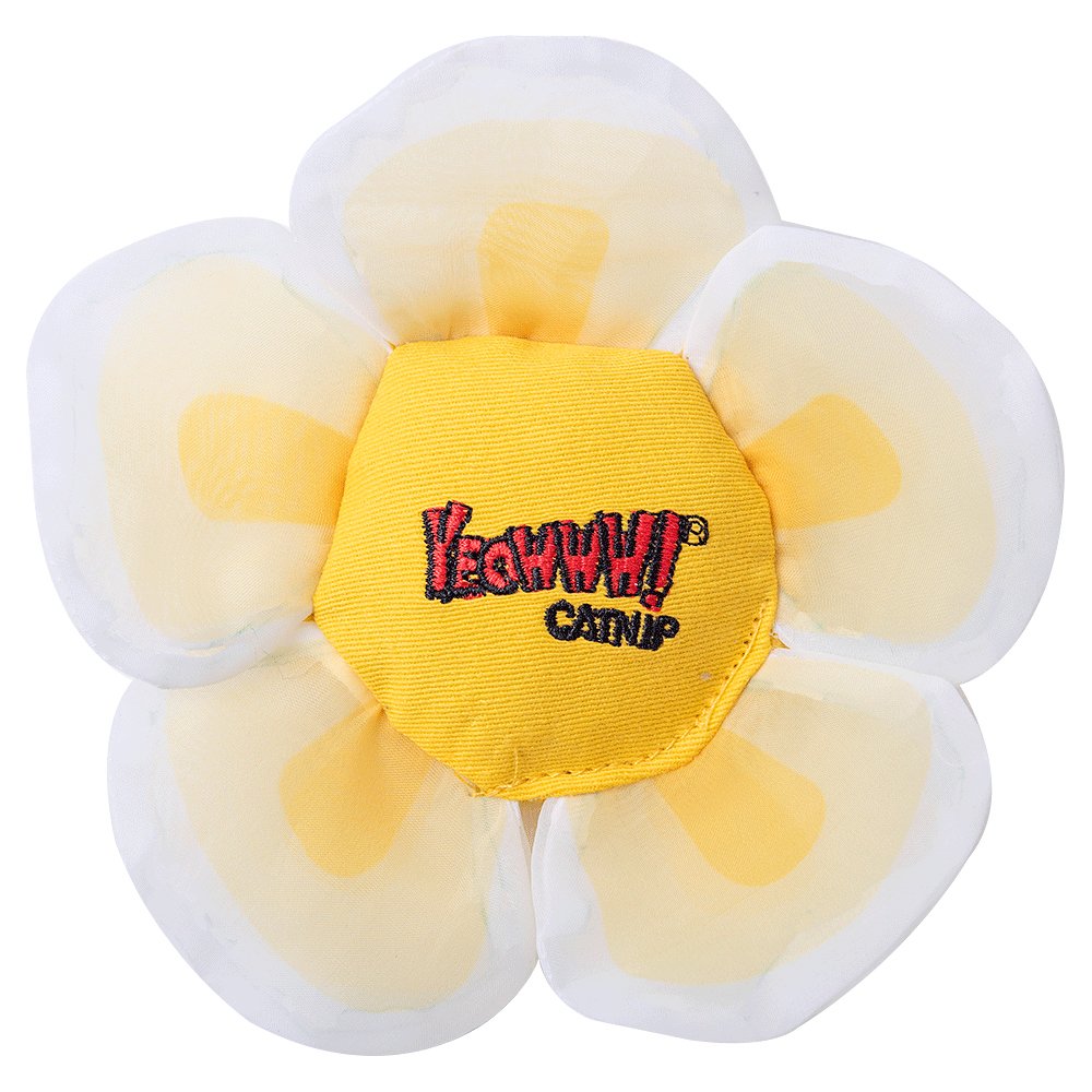 Yeowww! White Daisy's Flower Top Catnip Cat Toy
