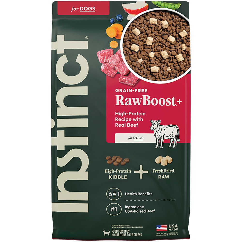 Instinct Grain-Free RawBoost+ High-Protein Recipe w/ Real Beef Dry Dog Food