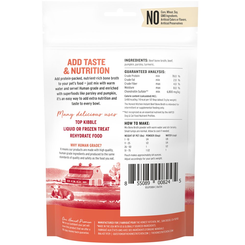 The Honest Kitchen Instant Beef Bone Broth for Dogs & Cats - Image 3