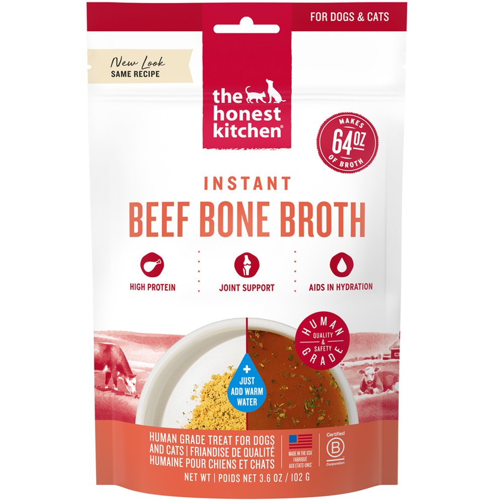 The Honest Kitchen Instant Beef Bone Broth for Dogs & Cats