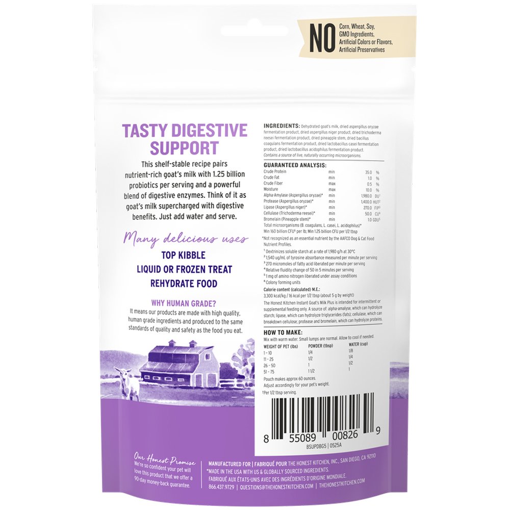 The Honest Kitchen Instant Goat's Milk Plus for Dogs & Cats - Image 3