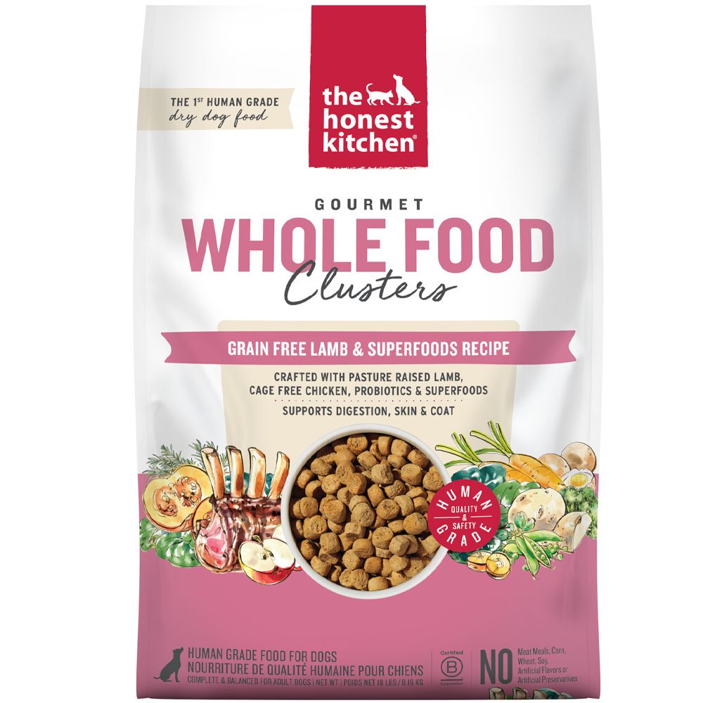 The Honest Kitchen Gourmet Whole Food Clusters Grain Free Lamb & Superfoods Recipe Dry Dog Food