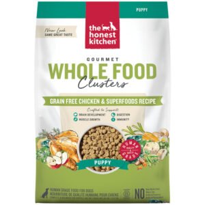 The Honest Kitchen Gourmet Whole Food Clusters Grain Free Chicken & Superfoods Recipe Puppy Dry Dog Food