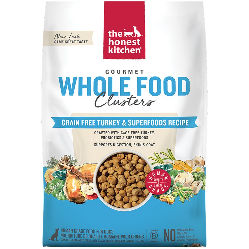 The Honest Kitchen Gourmet Whole Food Clusters Grain Free Turkey & Superfoods Recipe Dry Dog Food