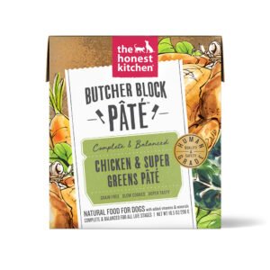 The Honest Kitchen Butcher Block Pate Chicken & Super Greens Wet Dog Food