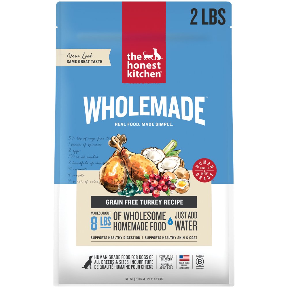 The Honest Kitchen WholeMade Grain Free Turkey Recipe Dehydrated Dog Food