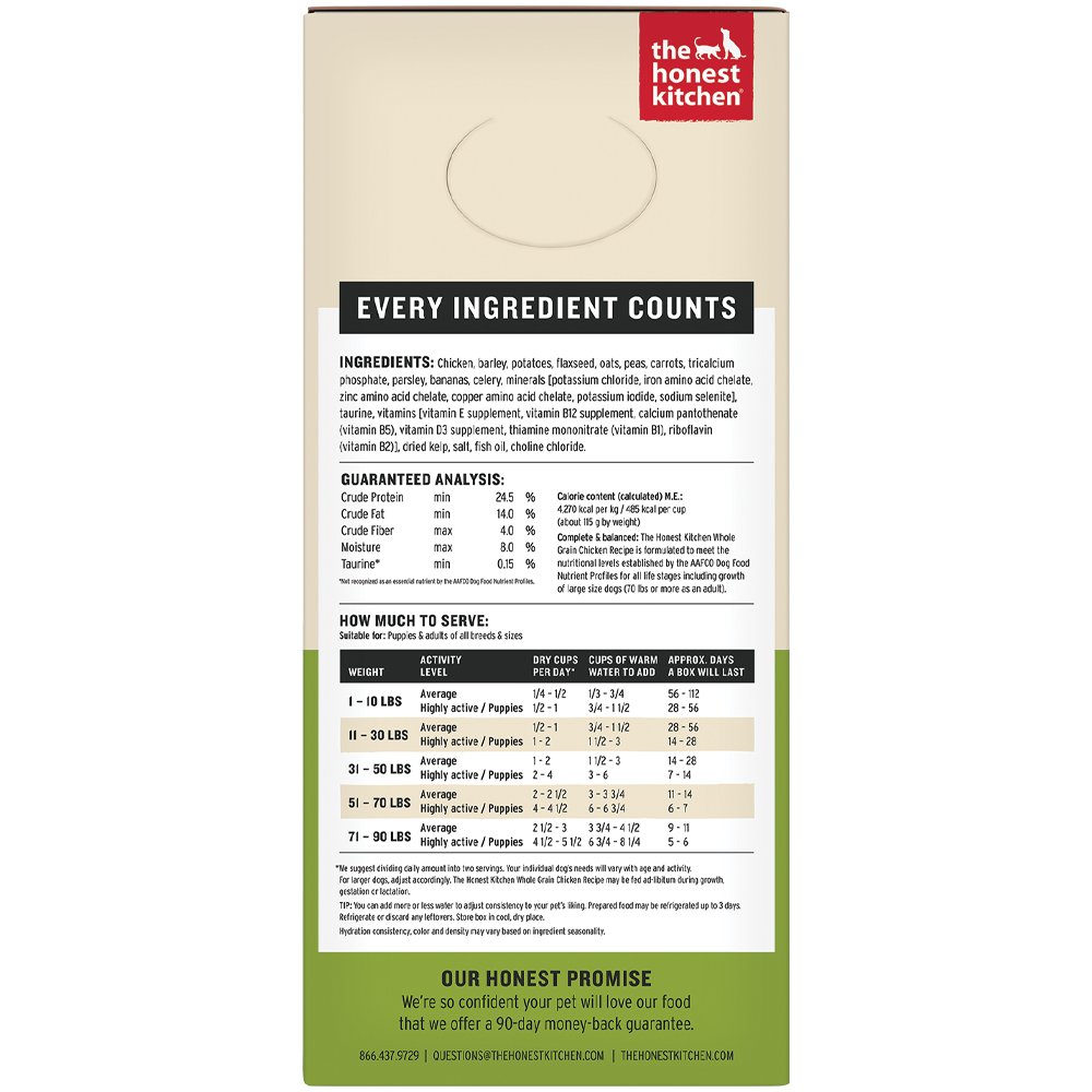 The Honest Kitchen WholeMade Whole Grain Chicken Recipe Dehydrated Dog Food - Image 4