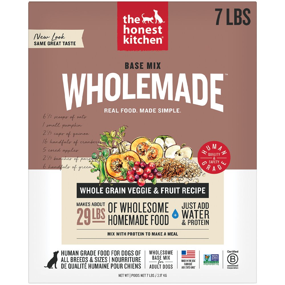 The Honest Kitchen Base Mix WholeMade Whole Grain Fruit & Veggie Recipe Dehydrated Dog Food