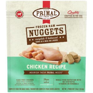 Primal Frozen Raw Nuggets Chicken Recipe Adult Dog Food