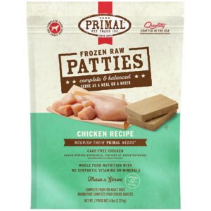 Primal Raw Frozen Canine Patties Chicken Formula Dog Food
