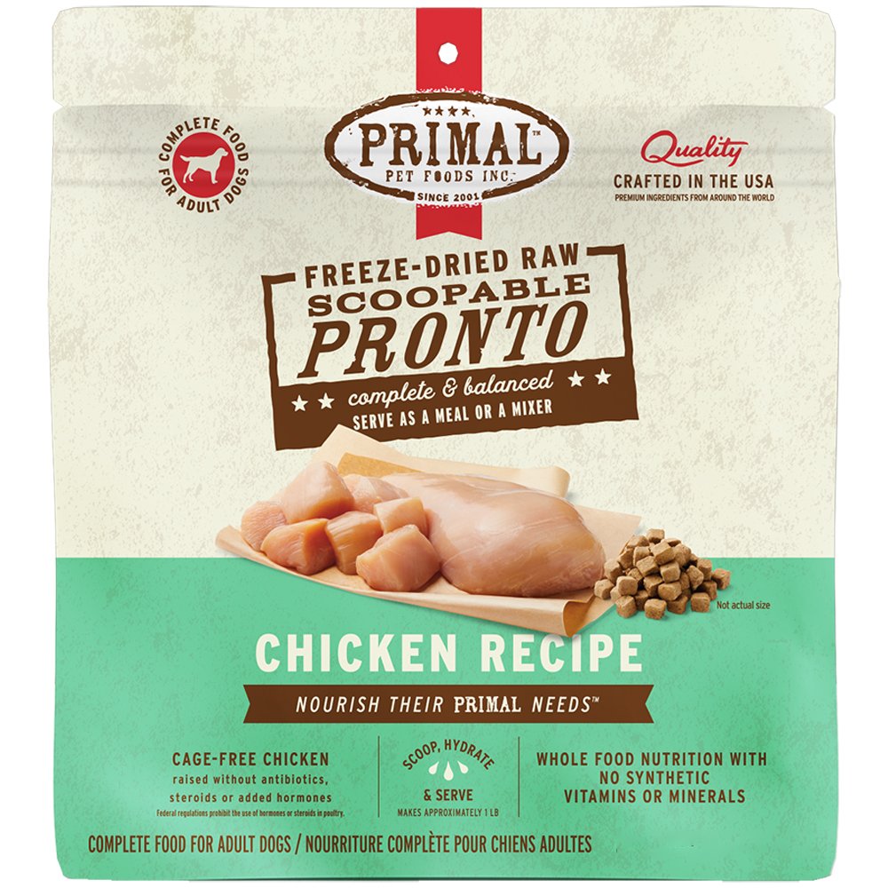 Primal Freeze-Dried Raw Scoopable Pronto Chicken Recipe Adult Dog Food