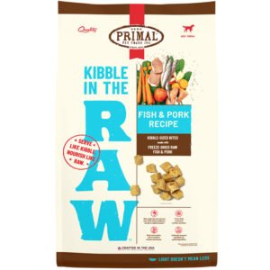 Primal Kibble In The Raw Fish & Pork Recipe Kibble-Sized Bites Freeze-Dried Raw Dog Food