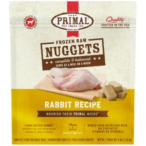 Primal Raw Frozen Canine Nuggets Rabbit Formula Dog Food